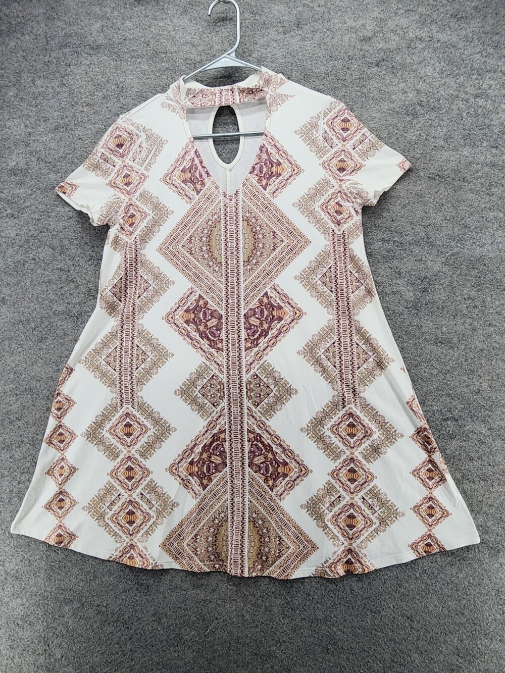 Altard State Dress Womens Medium A Line Short Sleeve White